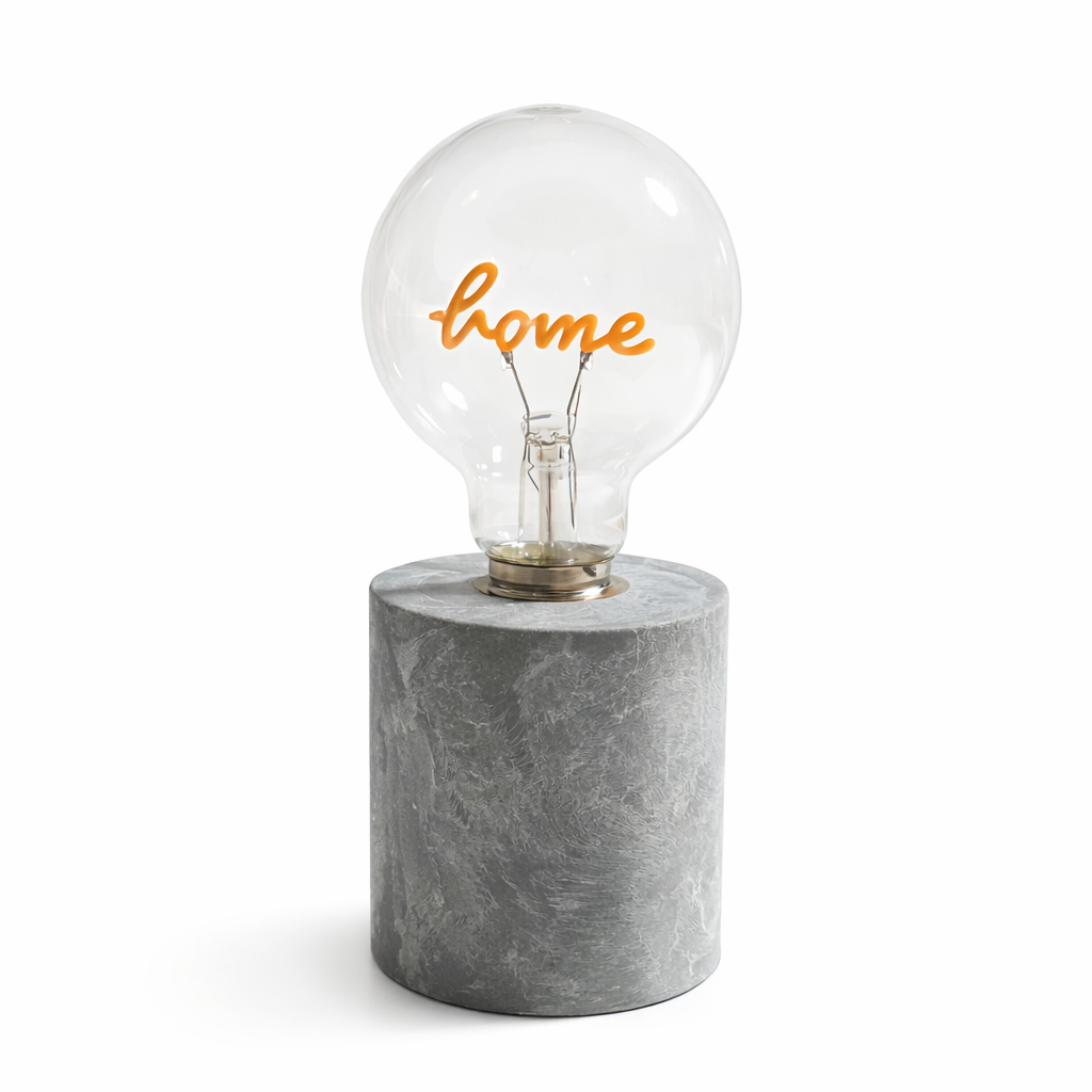Декоративна LED лампа „Home“ с бетонна основа